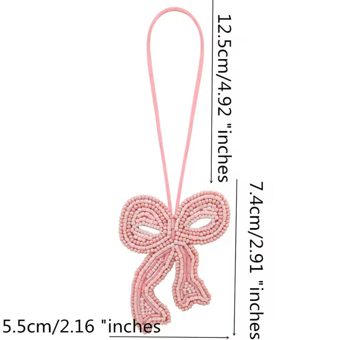 Softie Bow – Hand Beaded Charm