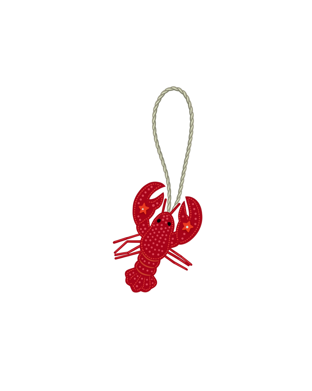 Ruby Lobster – Beaded Charm