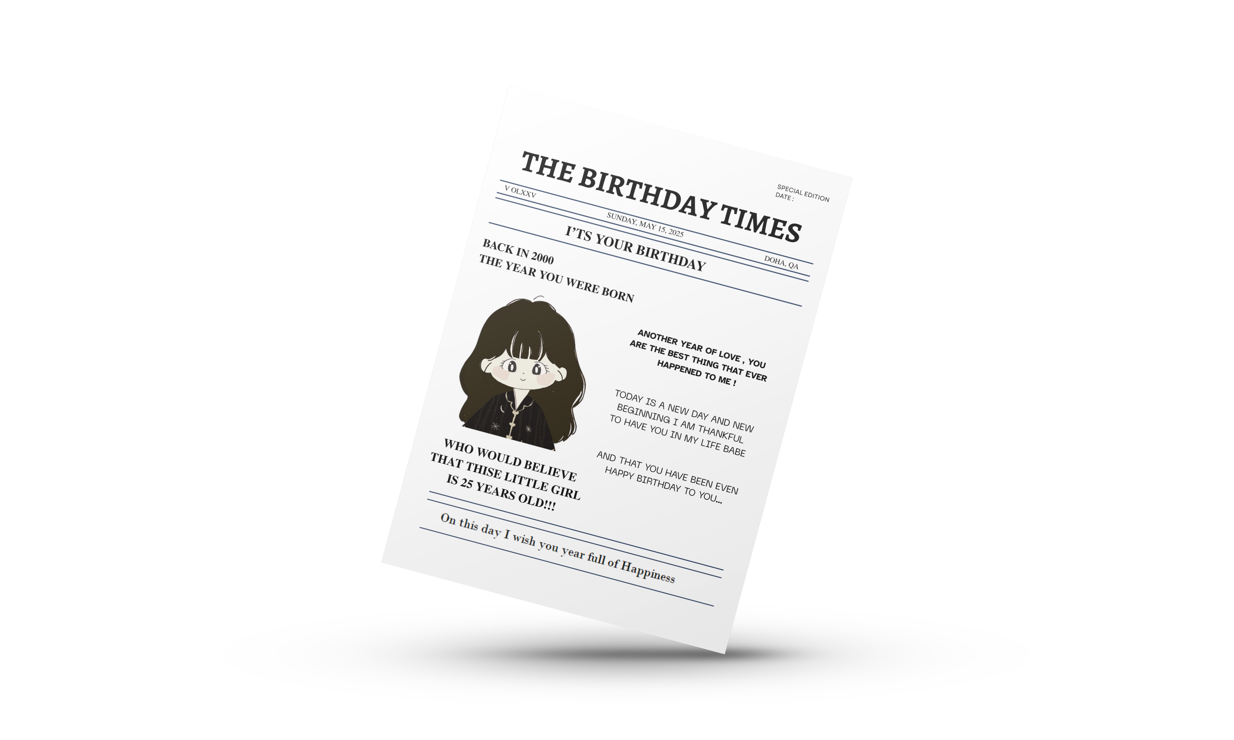 birthday newsletter
