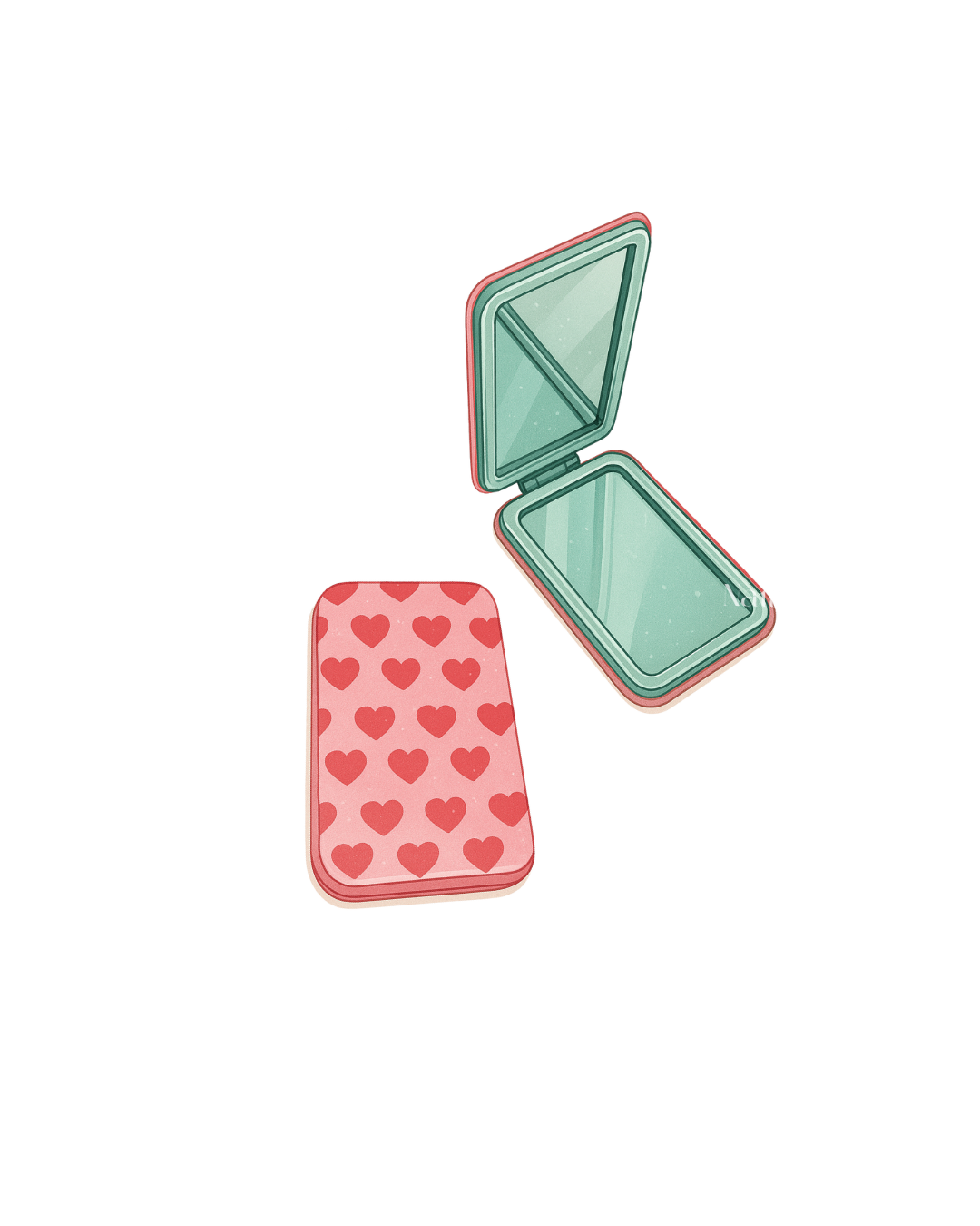 Hearts Pocket Mirror