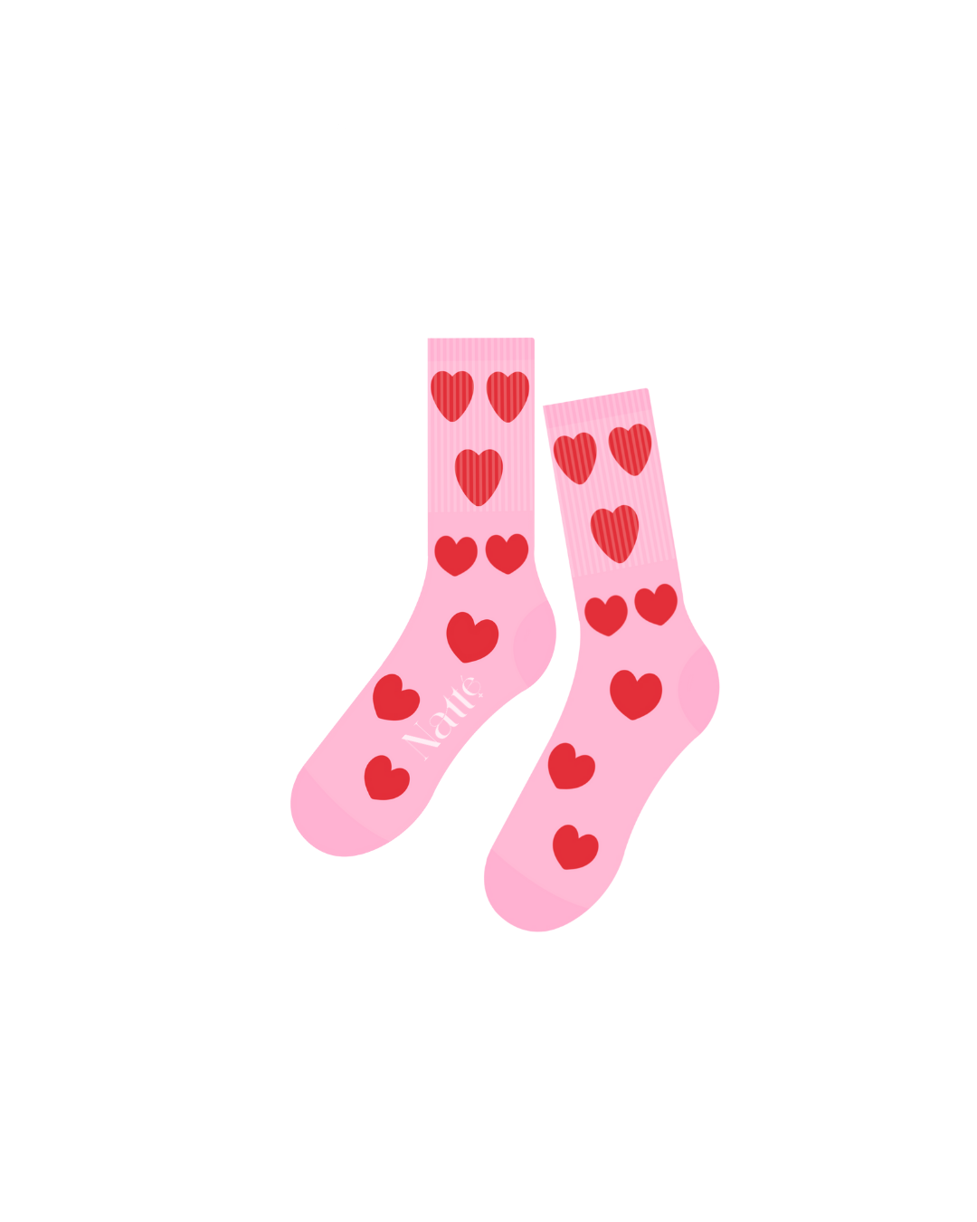 Blush Heart Socks